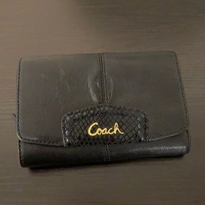 Coach black leather wallet
